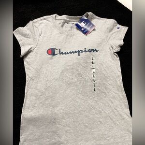 Champion girls Heather Gray Logo Tee